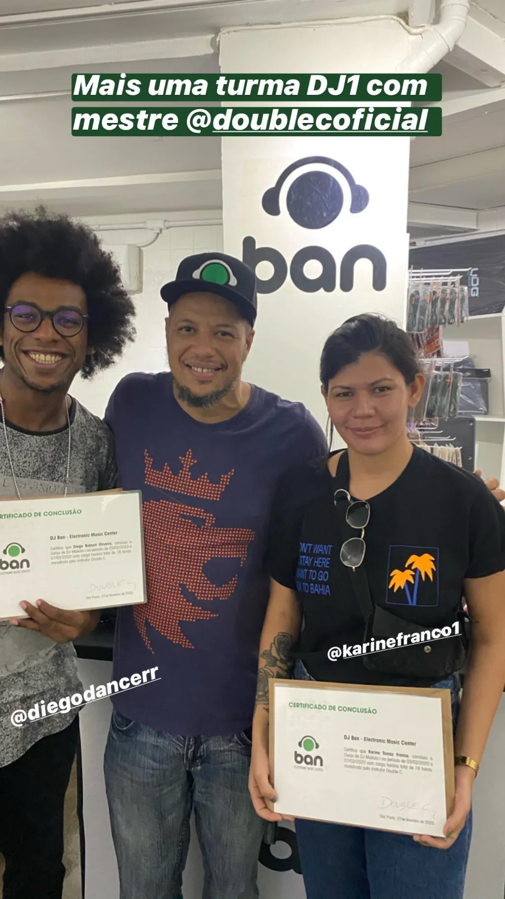 Aluno formado DJ Ban EMC