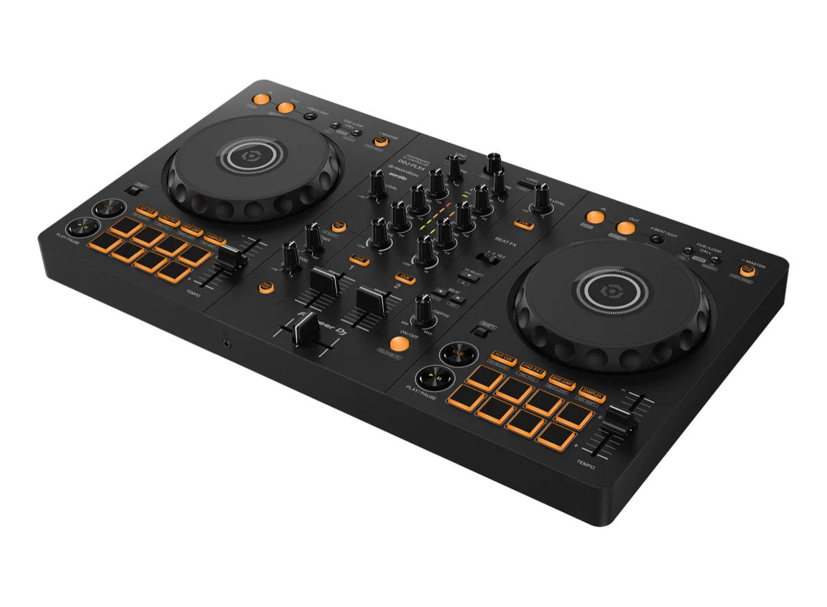 Pioneer DJ DDJ-FLX4 · Controlador DJ de 2 canais · Vista superior
