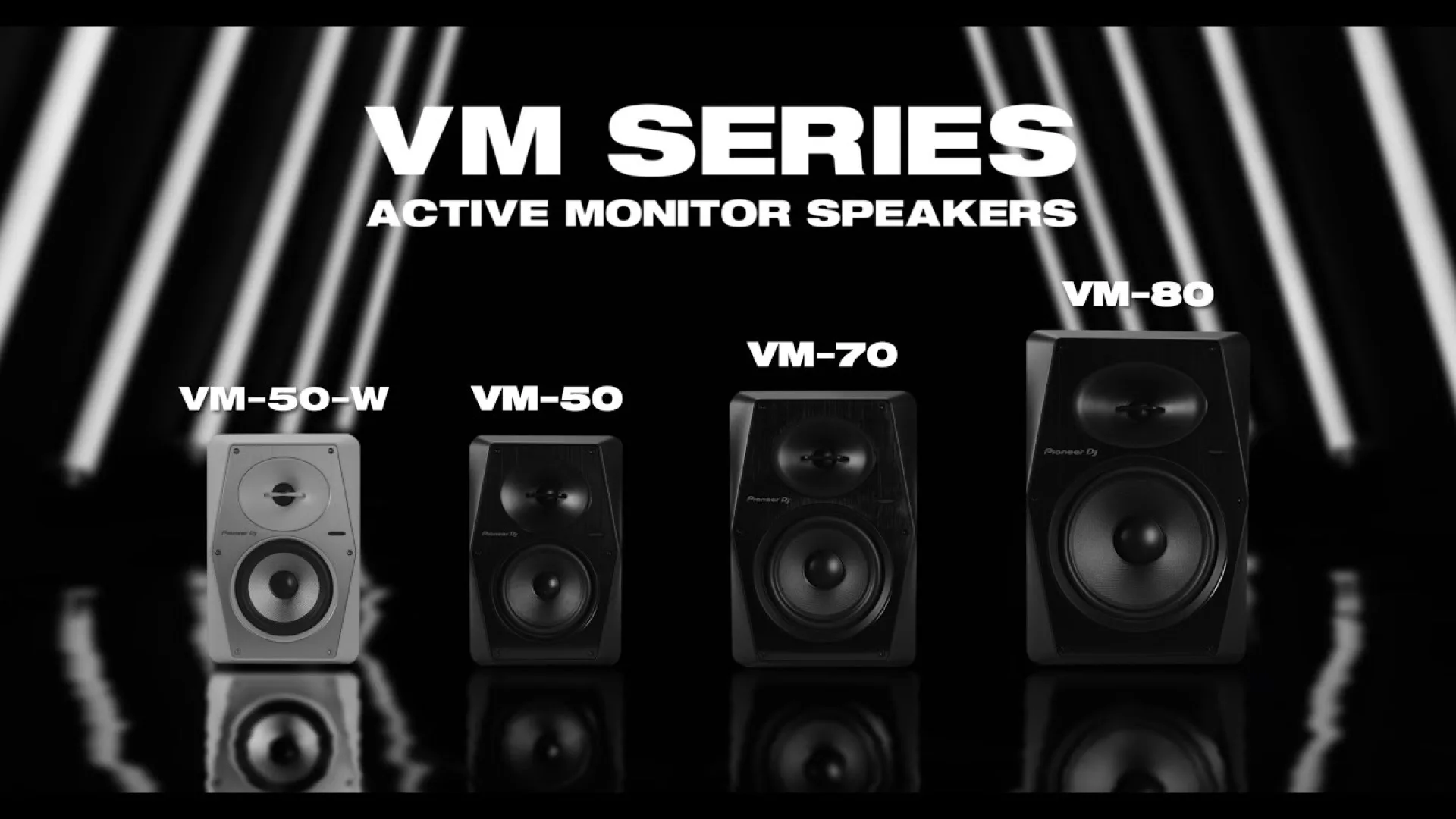 VM Series Pioneer DJ · VM-50 VM-70 VM-80 · Active Monitor Speakers · DJ Ban EMC