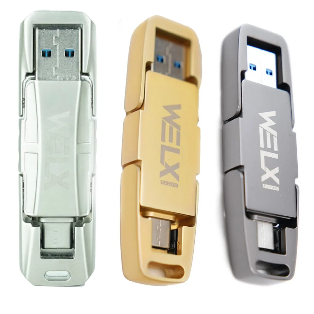 Welx pendrives DJ · três versões USB 3.2 casing metálico para Rekordbox