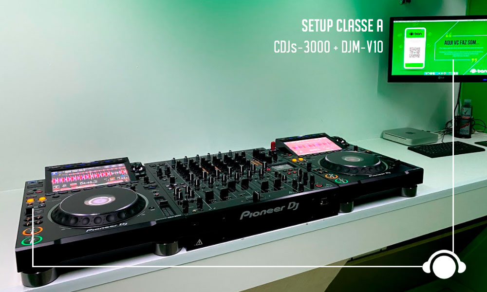 Par de CDJ-3000 + Mixer DJM-10 (Pioneer DJ)